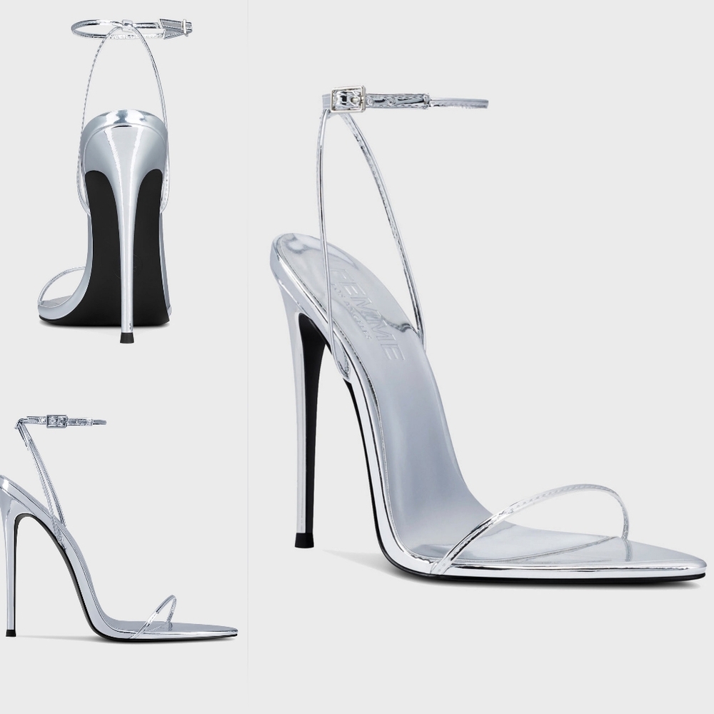 Silver Stiletto Heels
